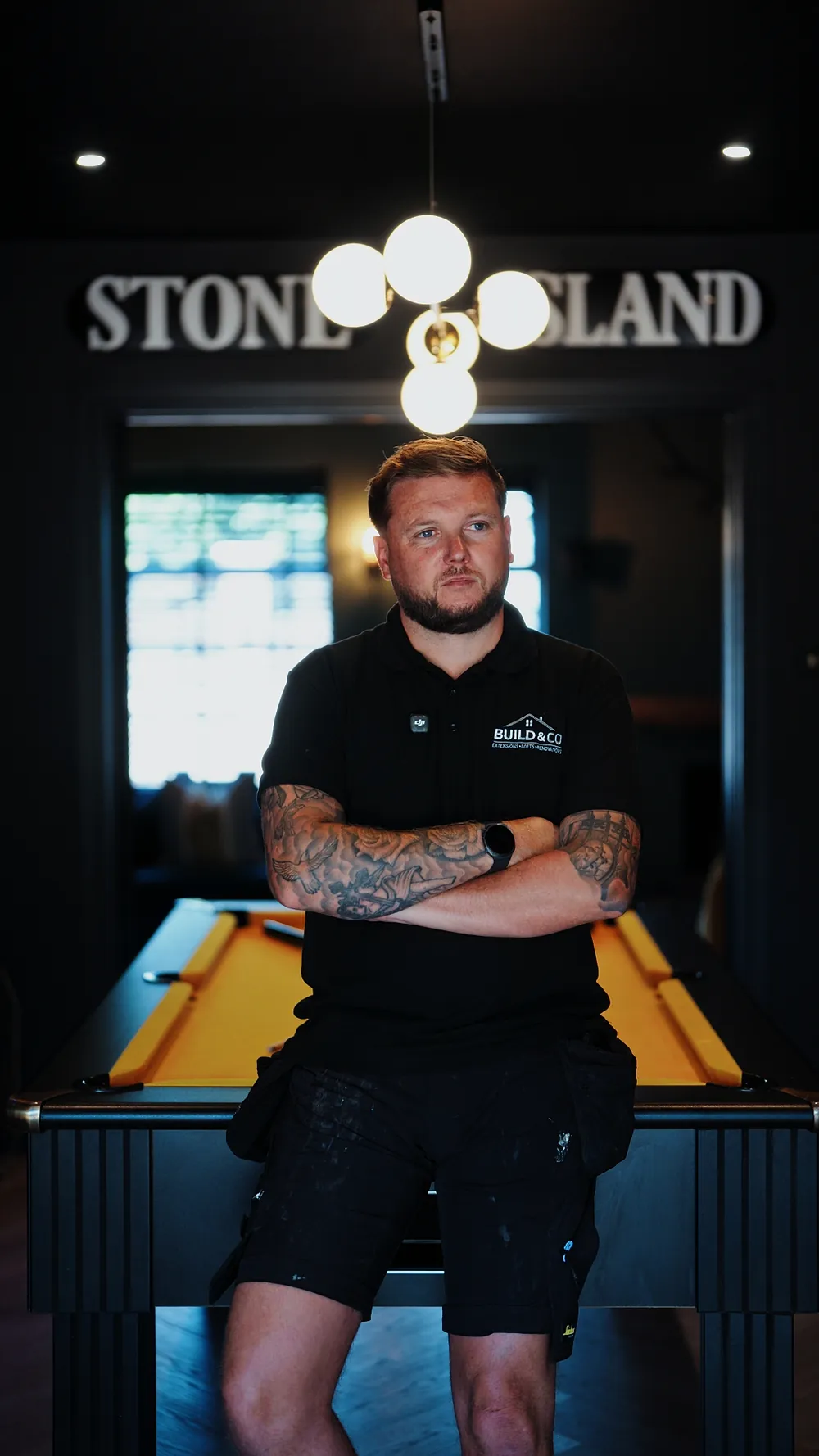 Rob Georgeson in the games room of his own house